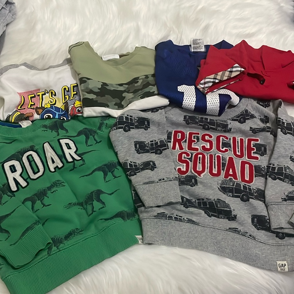 Bundle of shirts and sweater